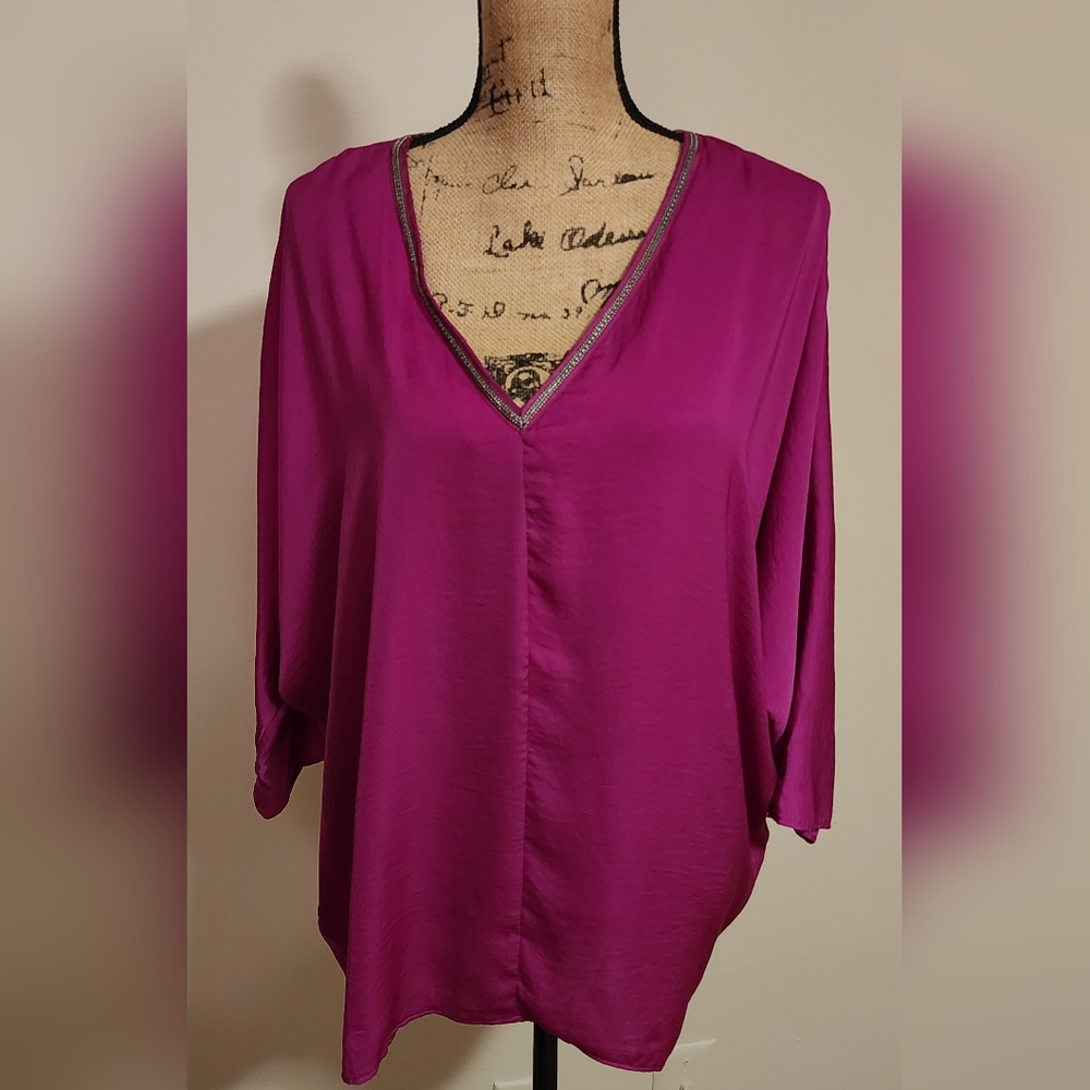 Rose & Olive Fuschia top Size XL